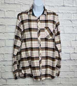 Killer Shirt Mens Large Plaid Flannel Button Down Long Sleeve Chest Pocket